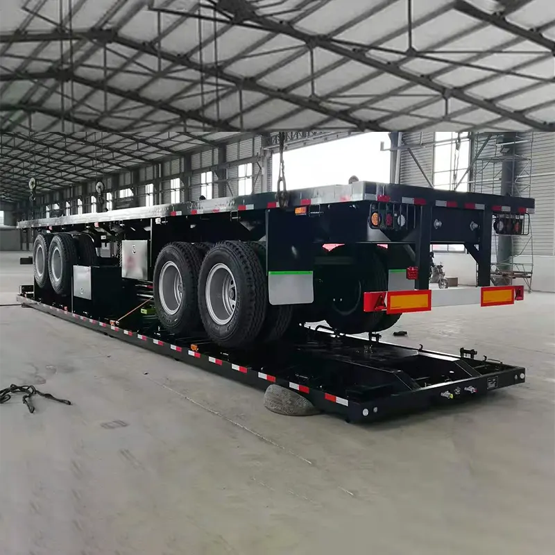Reliable and Efficient: 40ft 3-Axle Flatbed Semi Trailer with FUWA 13T Axle
